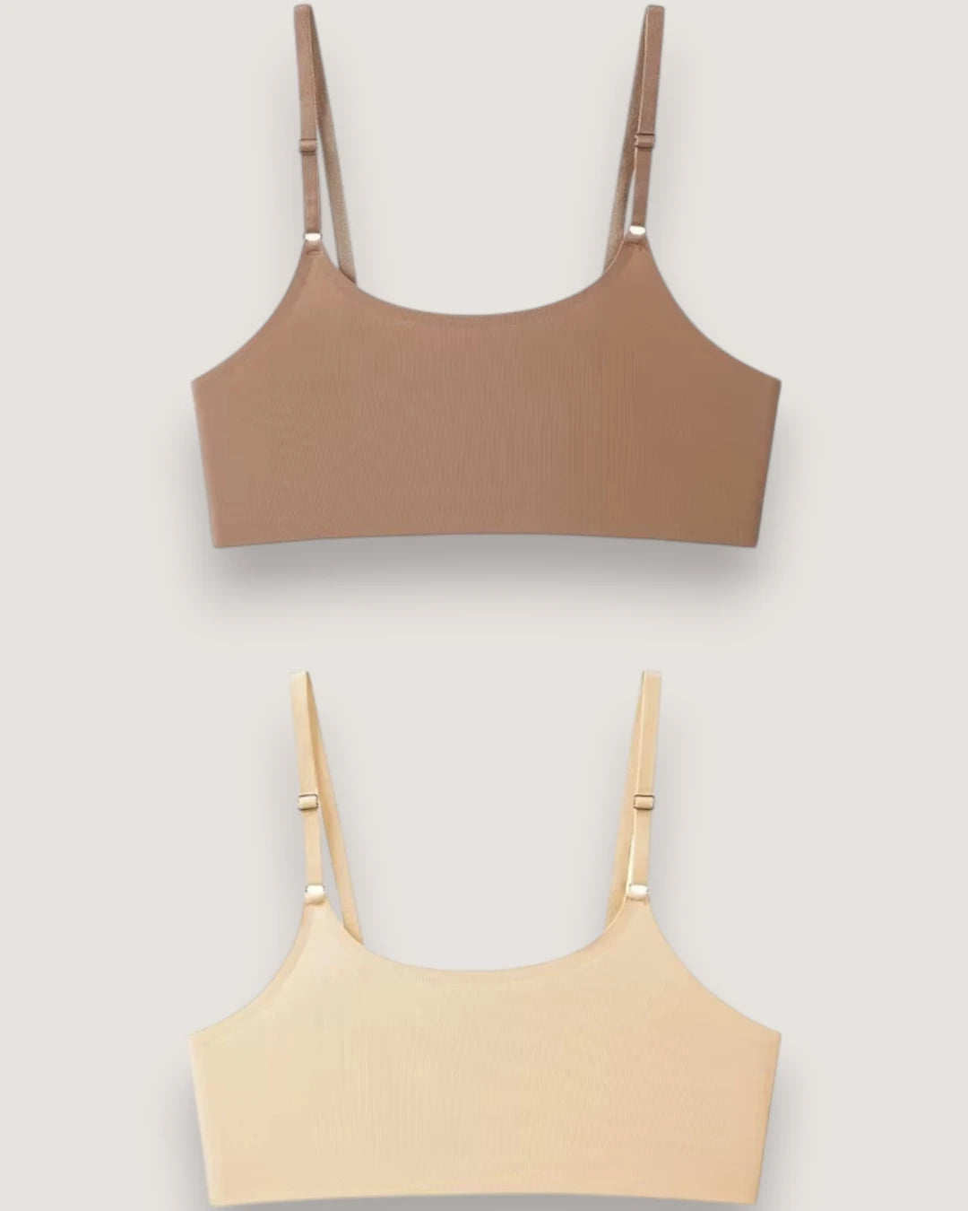 2-Pack: Seamless Ice Silk Petite Bralettes - Voldara