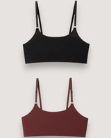 2-Pack: Seamless Ice Silk Petite Bralettes - Voldara
