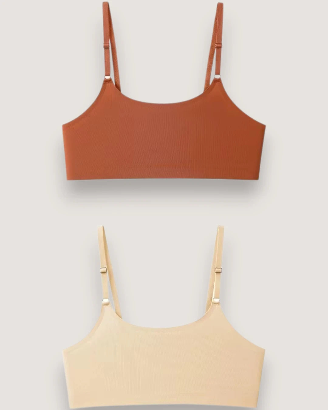 2-Pack: Seamless Ice Silk Petite Bralettes - Voldara