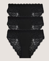 3-Pack: Romantic Low-Rise Lace Briefs - Voldara