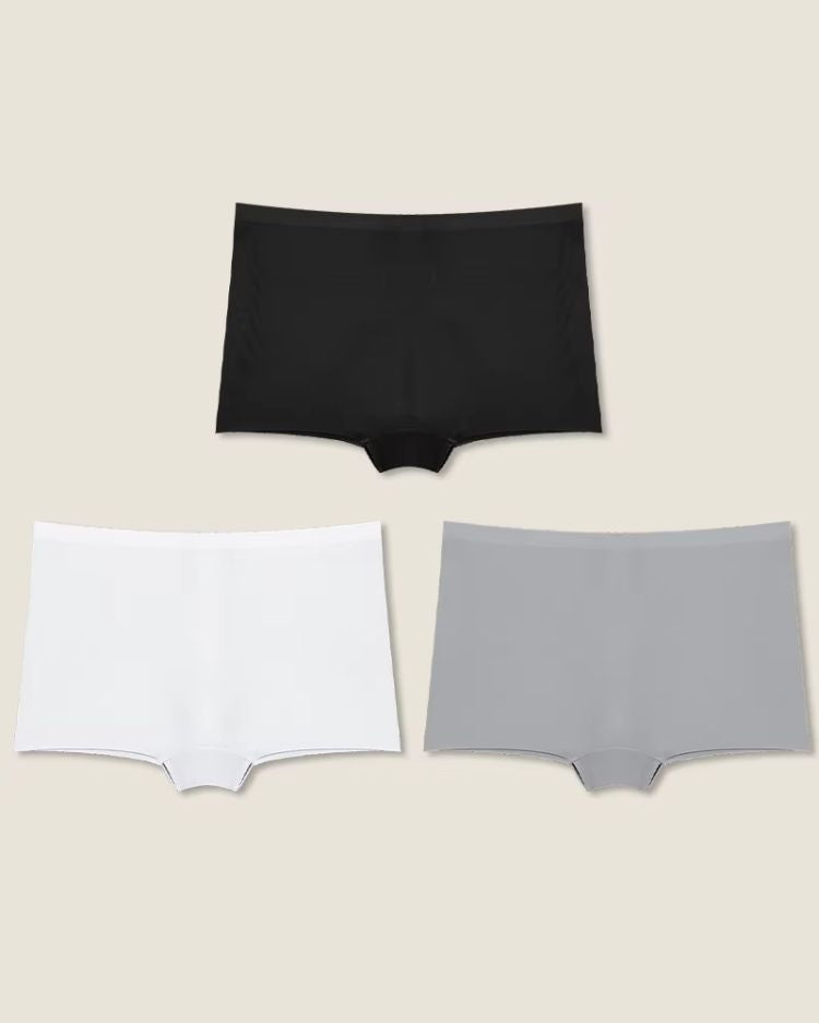 3-Pack: Seamless High-Rise Boyshort Briefs - Voldara