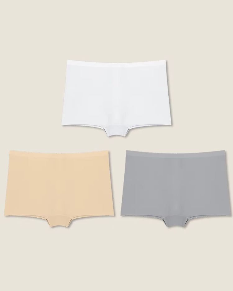 3-Pack: Seamless High-Rise Boyshort Briefs - Voldara