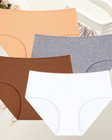 4-Pack: Seamless Mid-Rise Cotton Briefs - Voldara