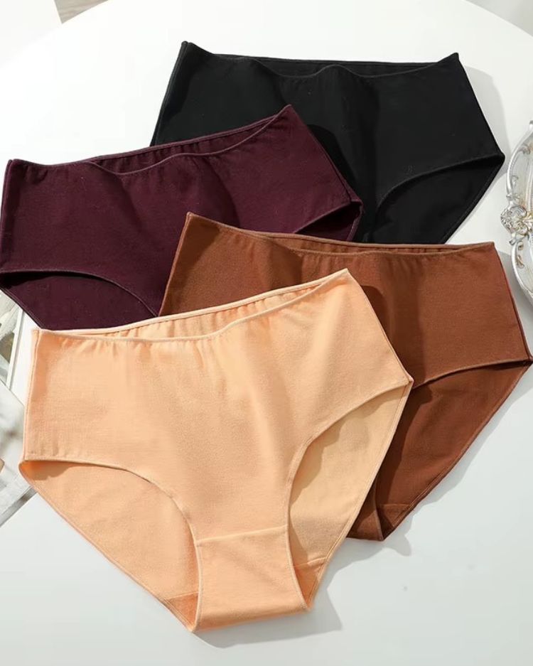 4-Pack: Seamless Mid-Rise Cotton Briefs - Voldara
