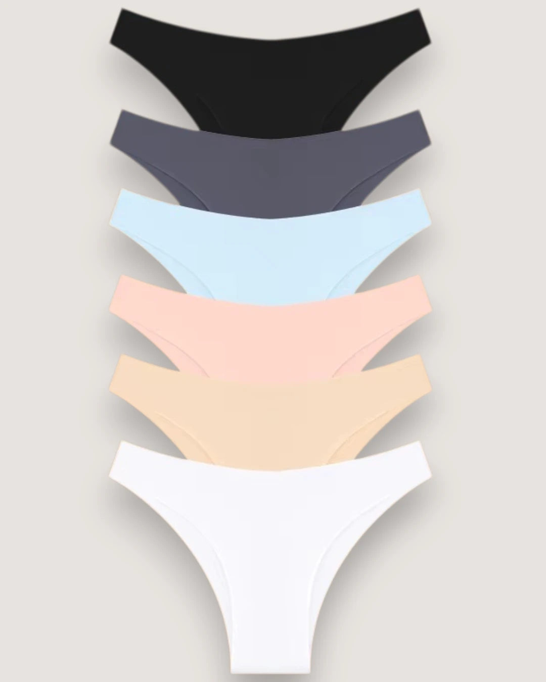 6-Pack: Seamless Laser-Cut Low-Rise Briefs - Voldara