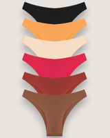 6-Pack: Seamless Laser-Cut Low-Rise Briefs - Voldara