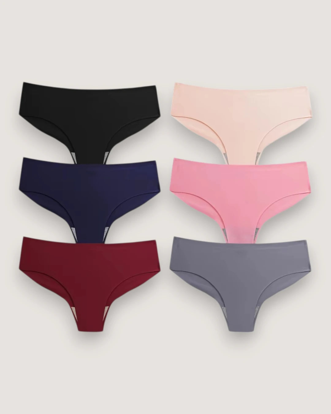 6-Pack: Seamless Mid-Rise Briefs - Voldara
