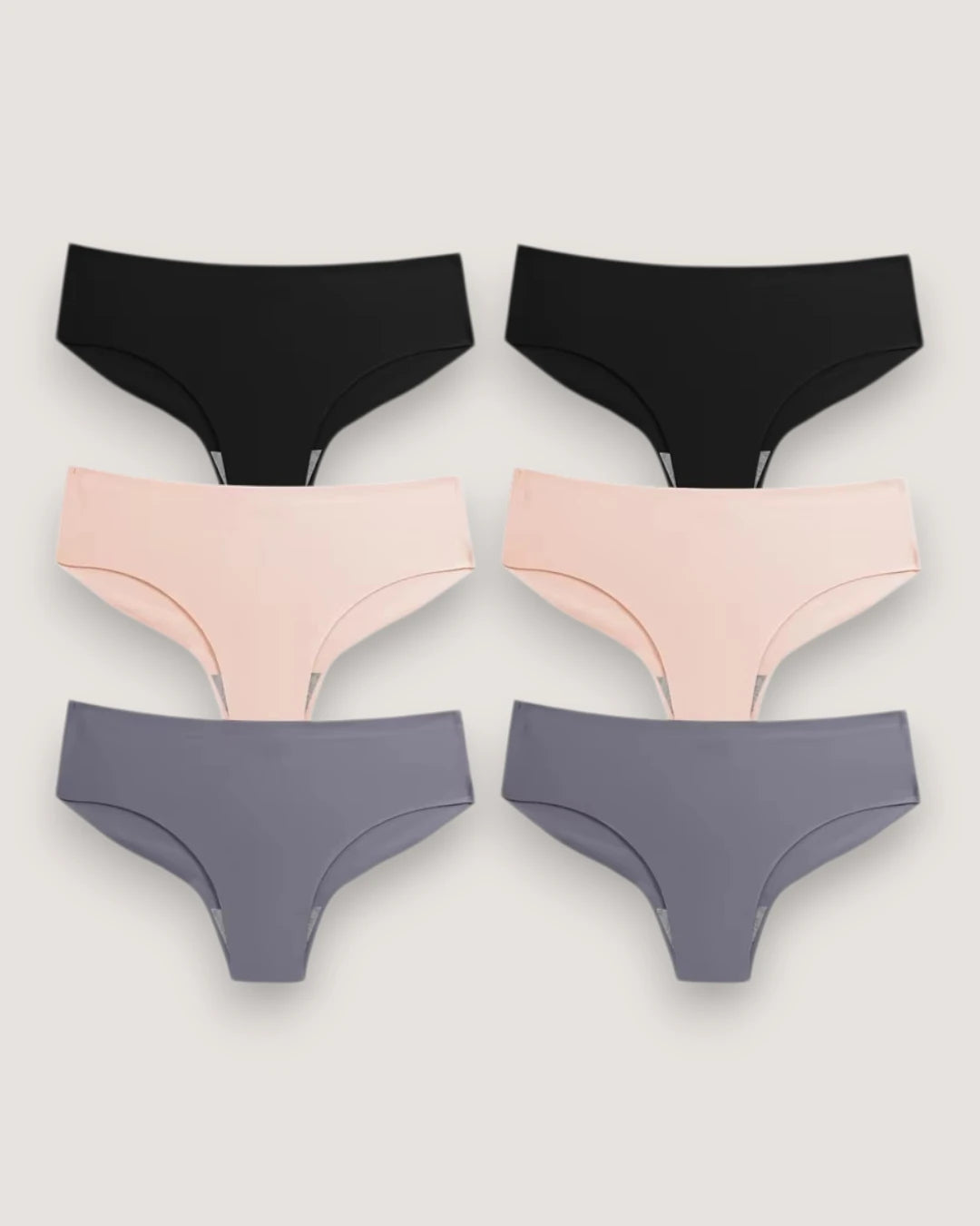 6-Pack: Seamless Mid-Rise Briefs - Voldara