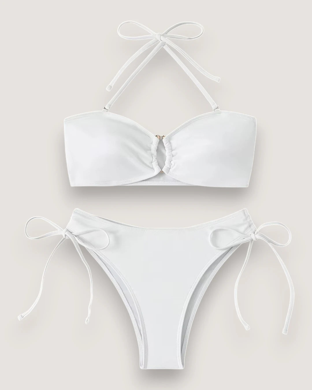 High-Waist Bandeau Bikini Set - Voldara