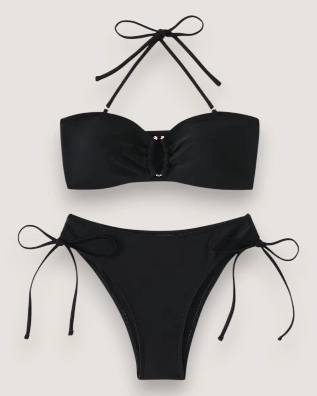 High-Waist Bandeau Bikini Set - Voldara