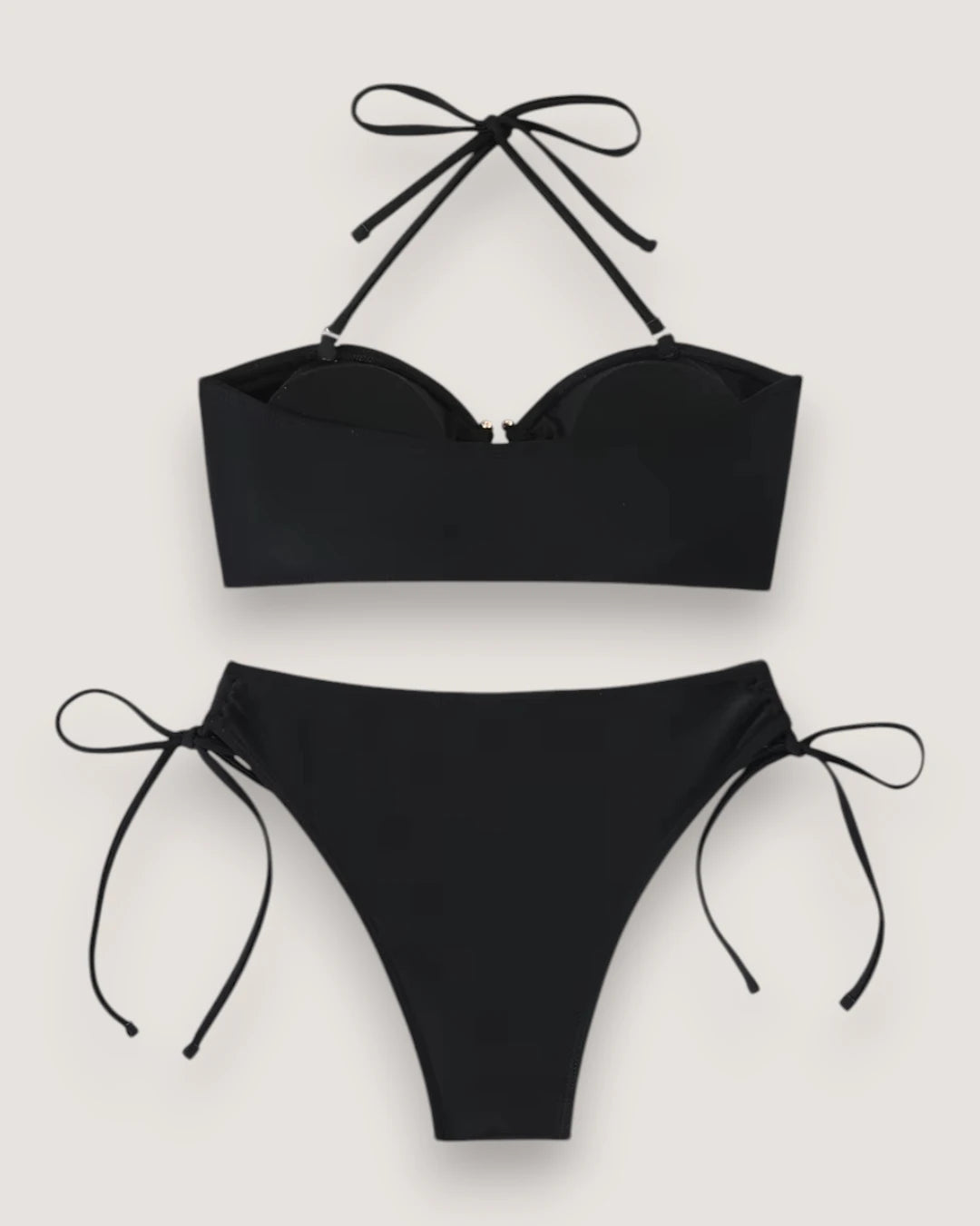High-Waist Bandeau Bikini Set - Voldara