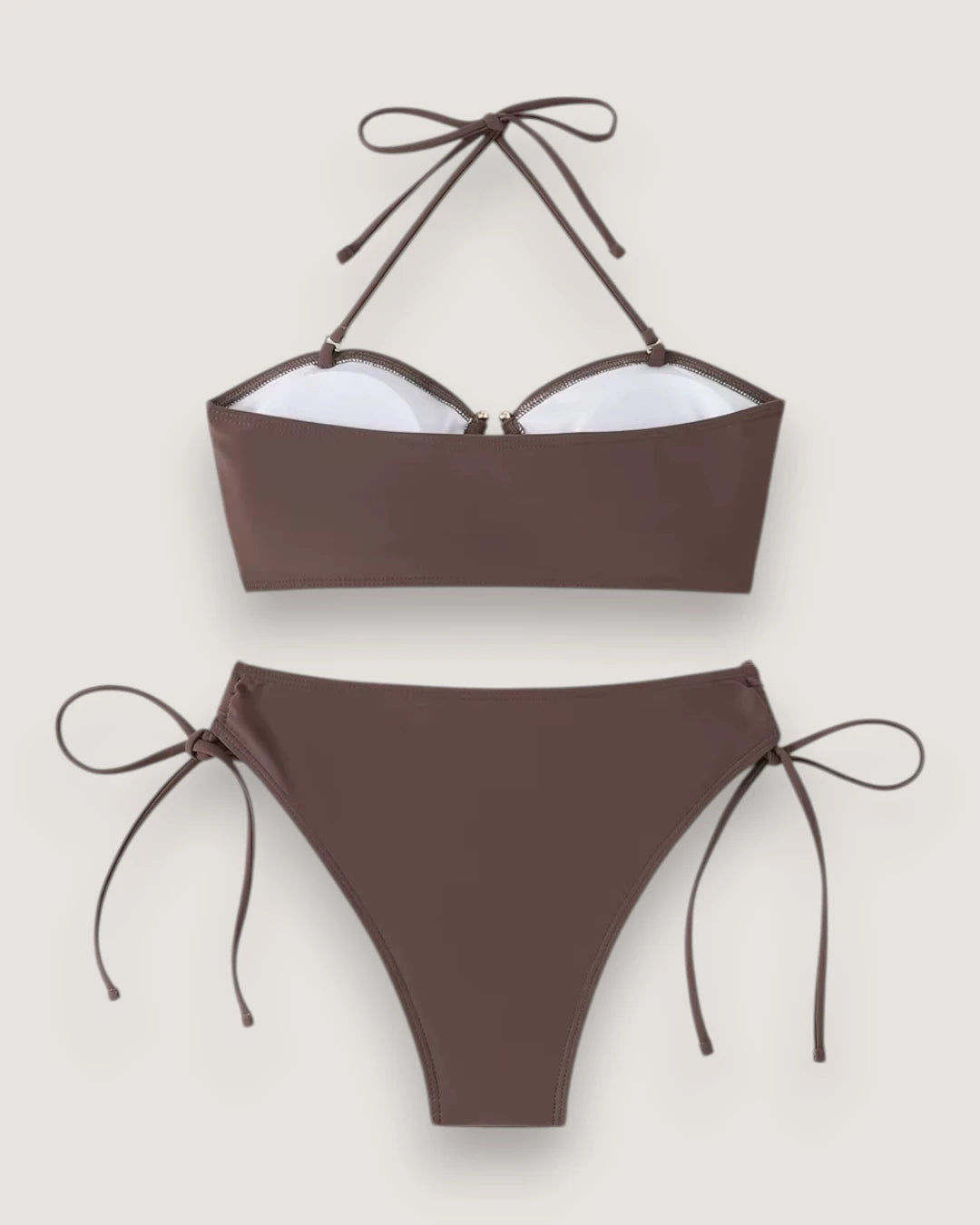 High-Waist Bandeau Bikini Set - Voldara
