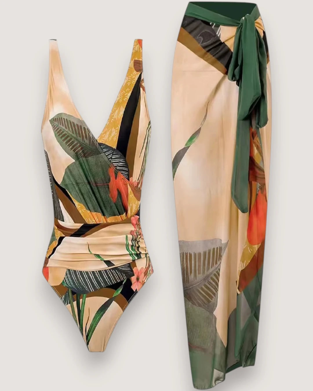 Padded One-Piece Swimsuit And Dress - Voldara