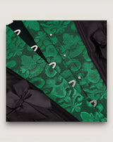 Satin Jacquard Corset Top - Voldara