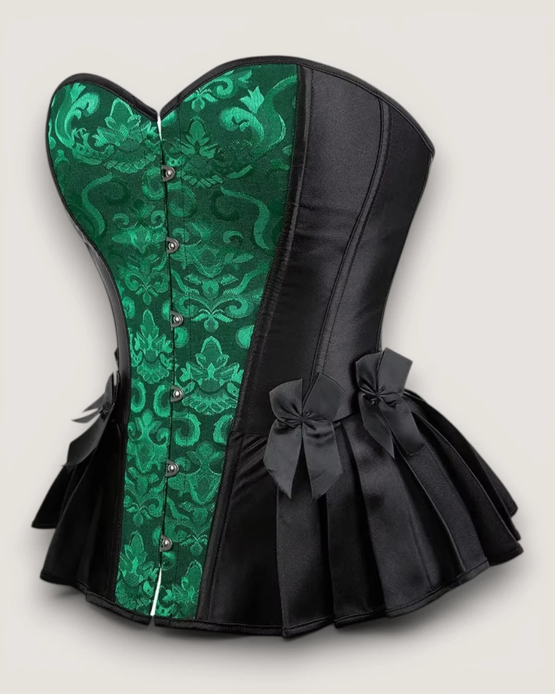 Satin Jacquard Corset Top - Voldara