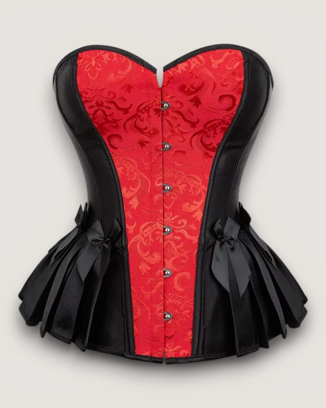 Satin Jacquard Corset Top - Voldara