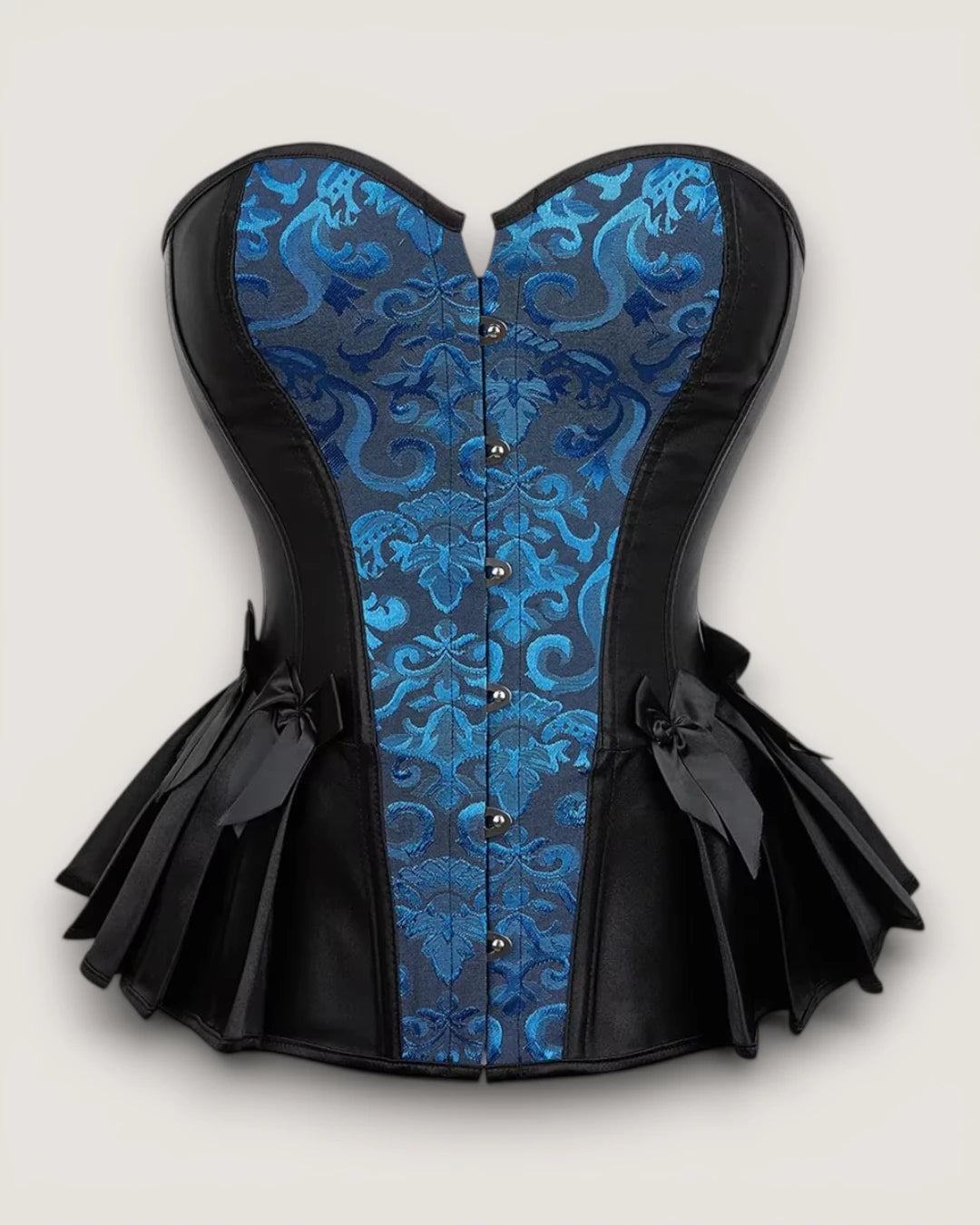 Satin Jacquard Corset Top - Voldara