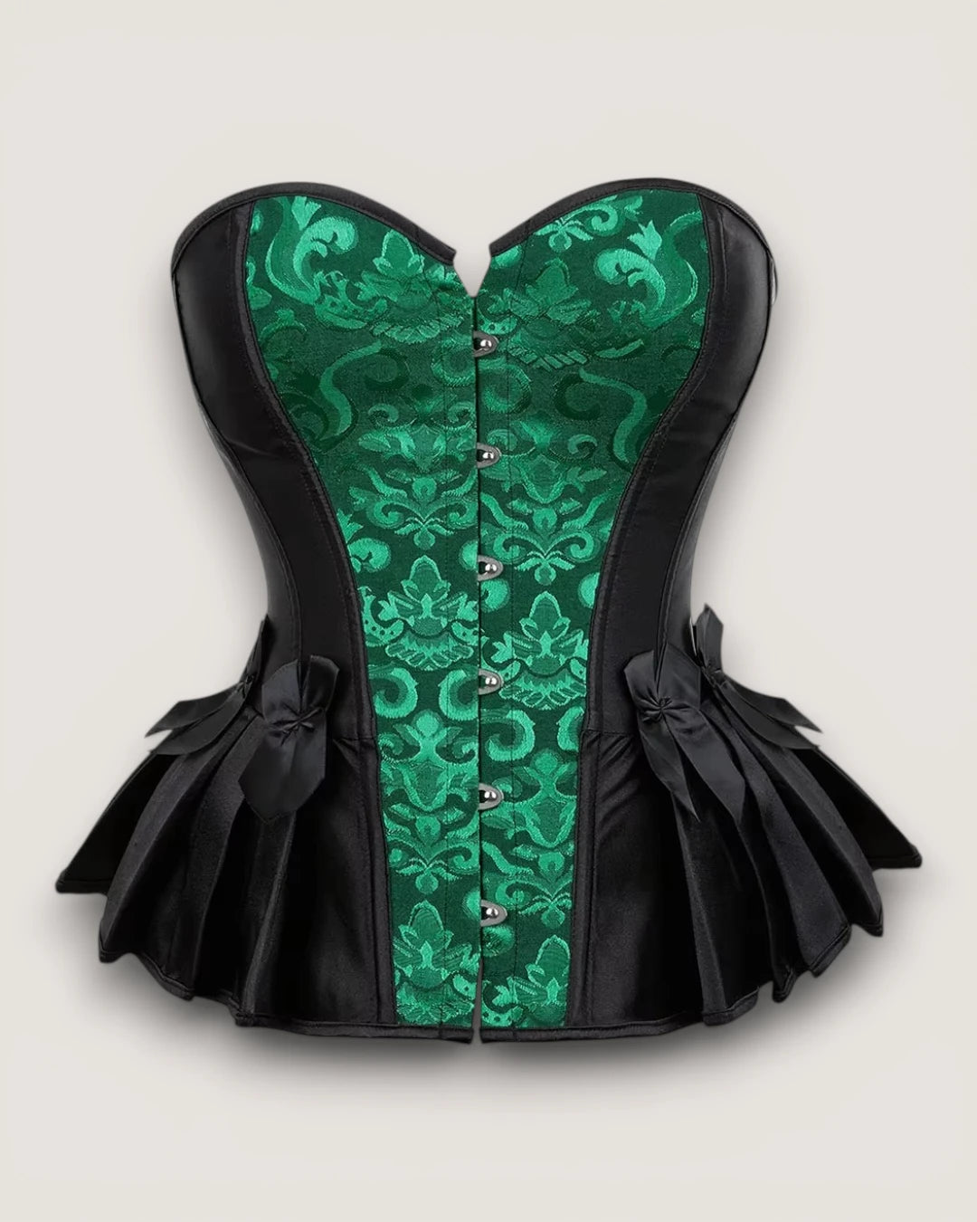 Satin Jacquard Corset Top - Voldara