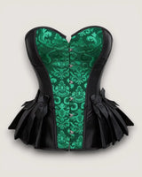Satin Jacquard Corset Top - Voldara