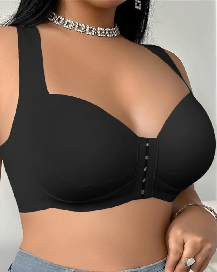 Seamless Front-Closure Minimizer Bra - Voldara