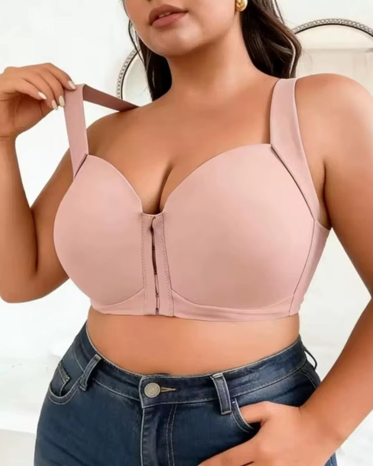 Seamless Front-Closure Minimizer Bra - Voldara