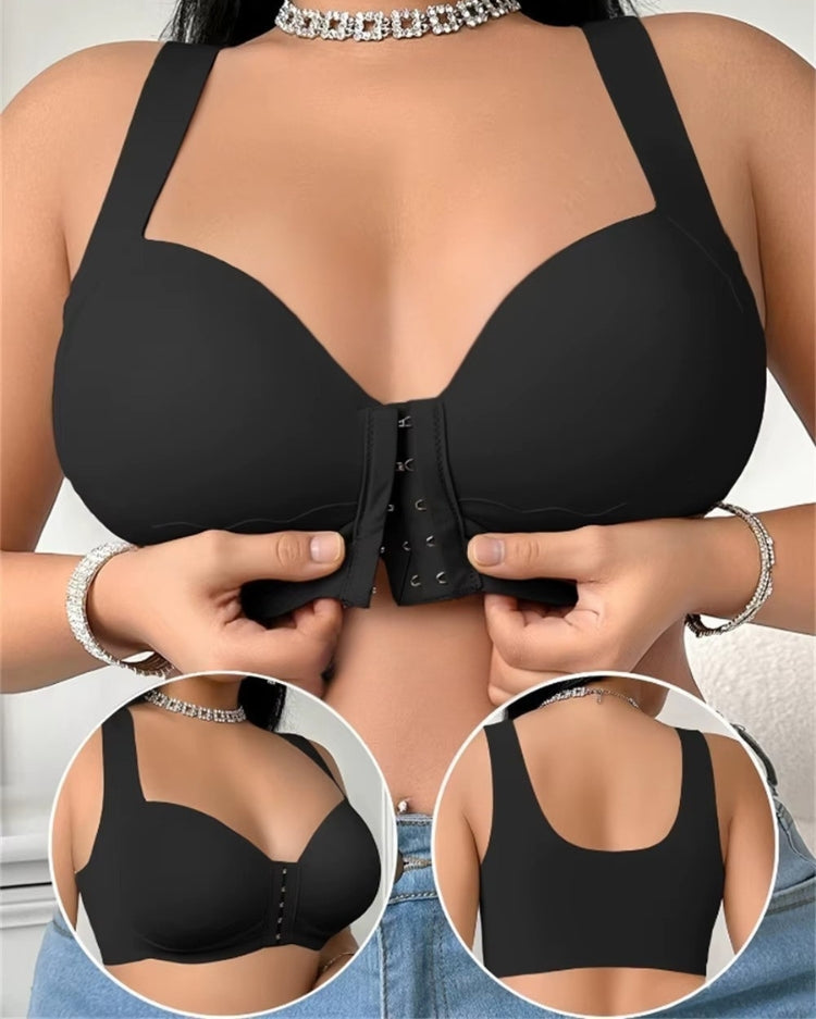 Seamless Front-Closure Minimizer Bra - Voldara