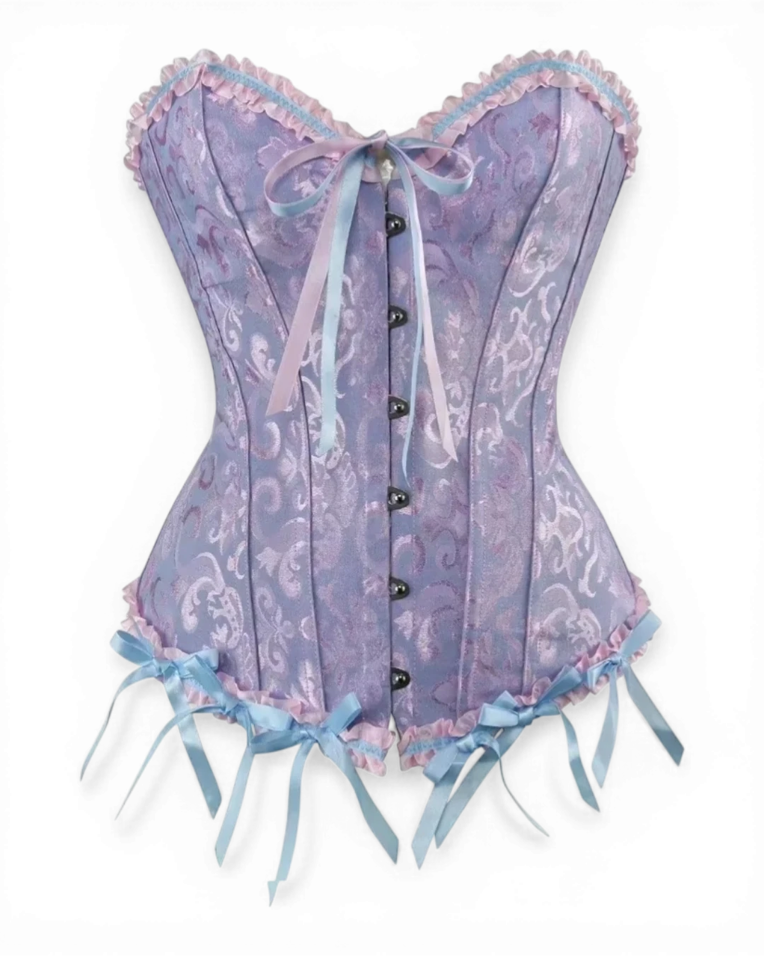 Structured Damask Corset Top - Voldara