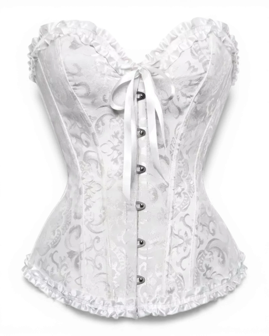 Structured Damask Corset Top - Voldara
