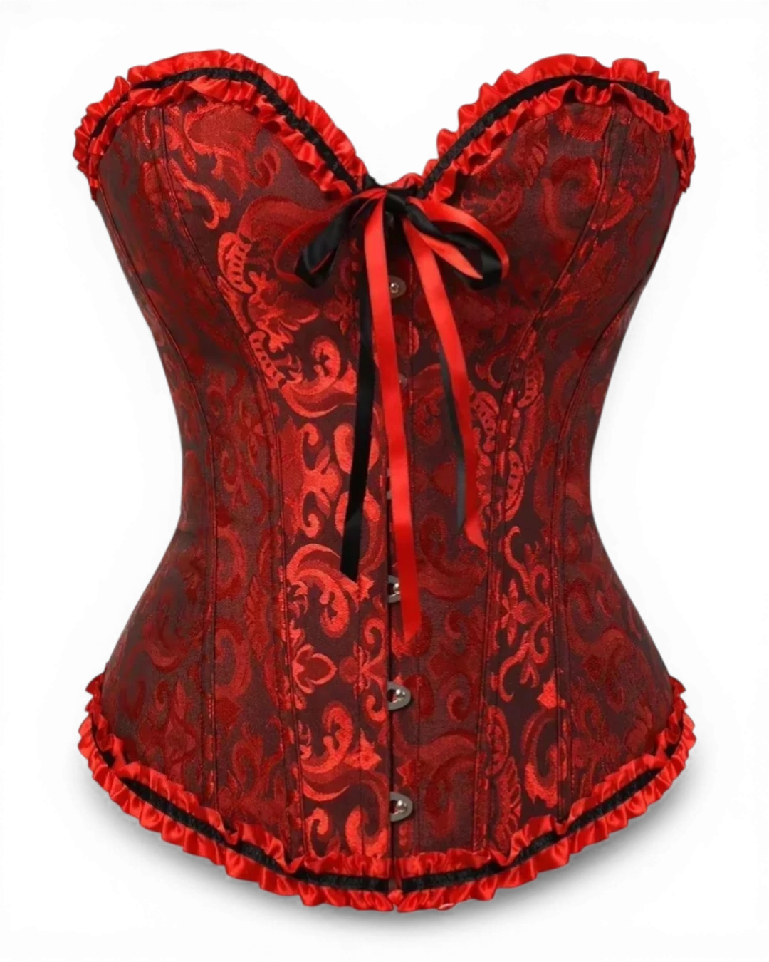 Structured Damask Corset Top - Voldara