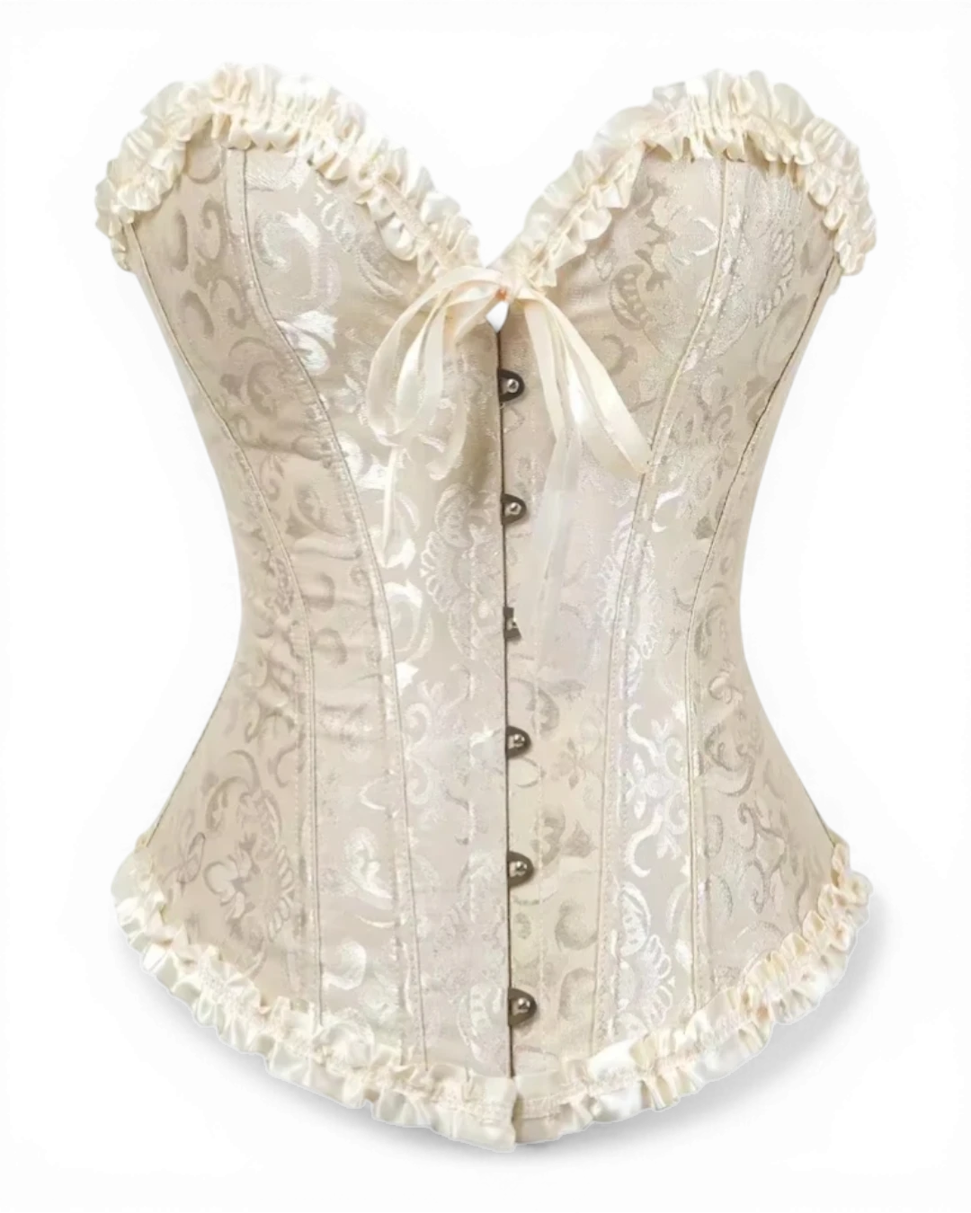 Structured Damask Corset Top - Voldara