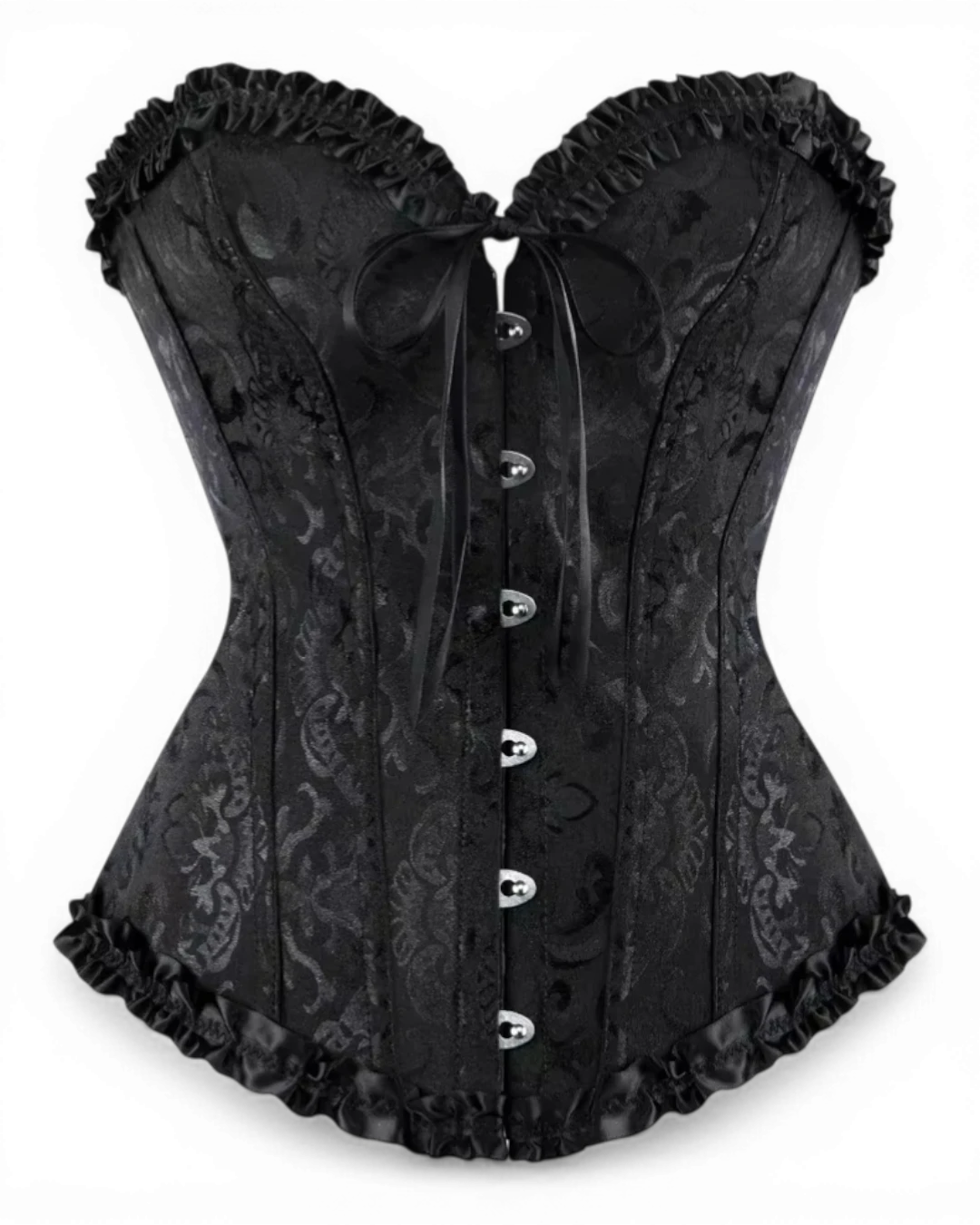 Structured Damask Corset Top - Voldara
