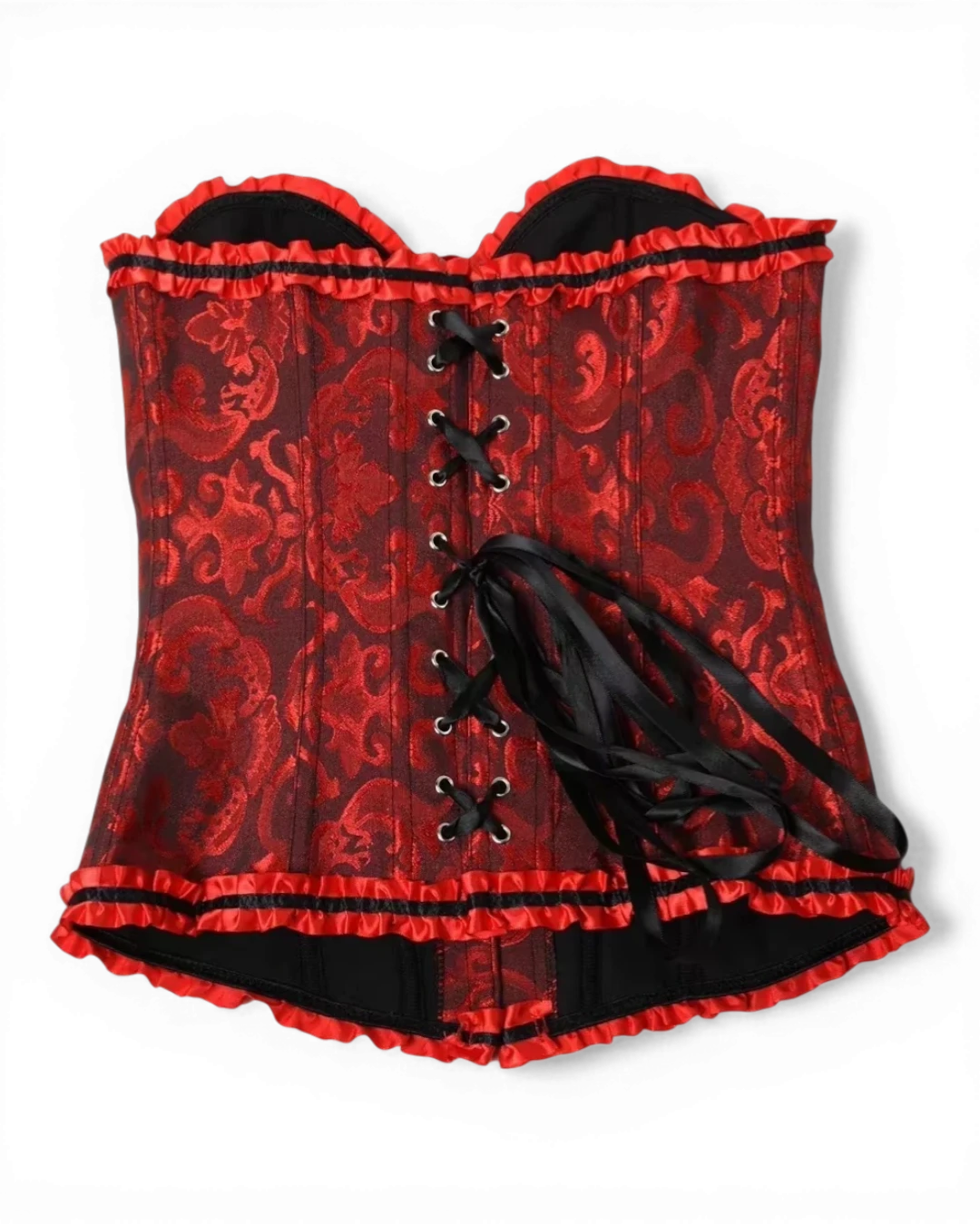 Structured Damask Corset Top - Voldara