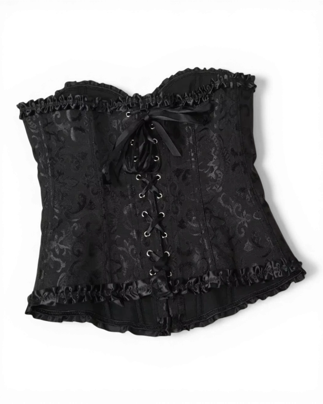 Structured Damask Corset Top - Voldara