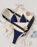 Cross-Back Tie-Side Bikini Set - Voldara