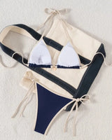 Cross-Back Tie-Side Bikini Set - Voldara