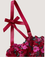 Embroidered Mesh Corset Top - Voldara