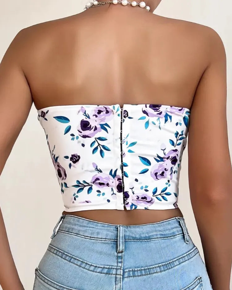 Floral Corset Top - Voldara