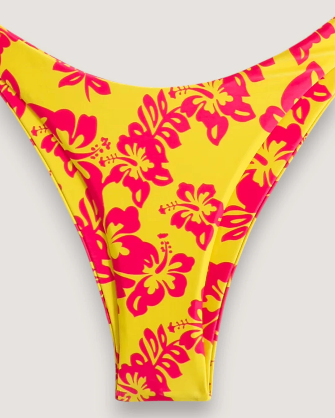 Floral Lace-Up Bikini Set - Voldara