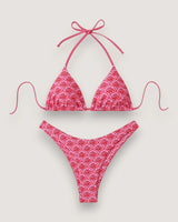 Floral Lace-Up Bikini Set - Voldara