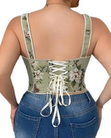 Floral Print Corset Top - Voldara