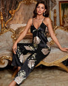Floral Satin Pyjama Set - Voldara