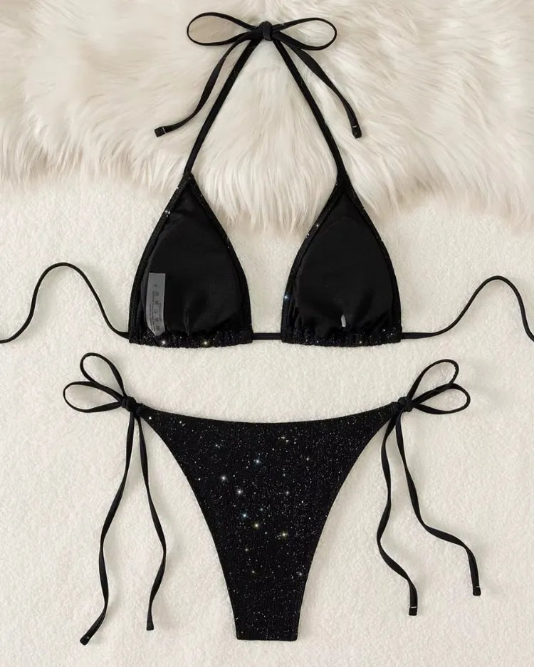 Halter Strappy Bikini Set - Voldara