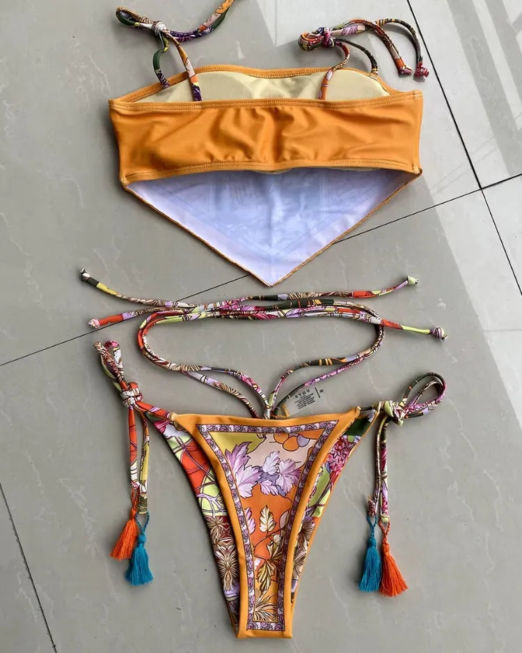 High-Cut Crop Top Bikini - Voldara