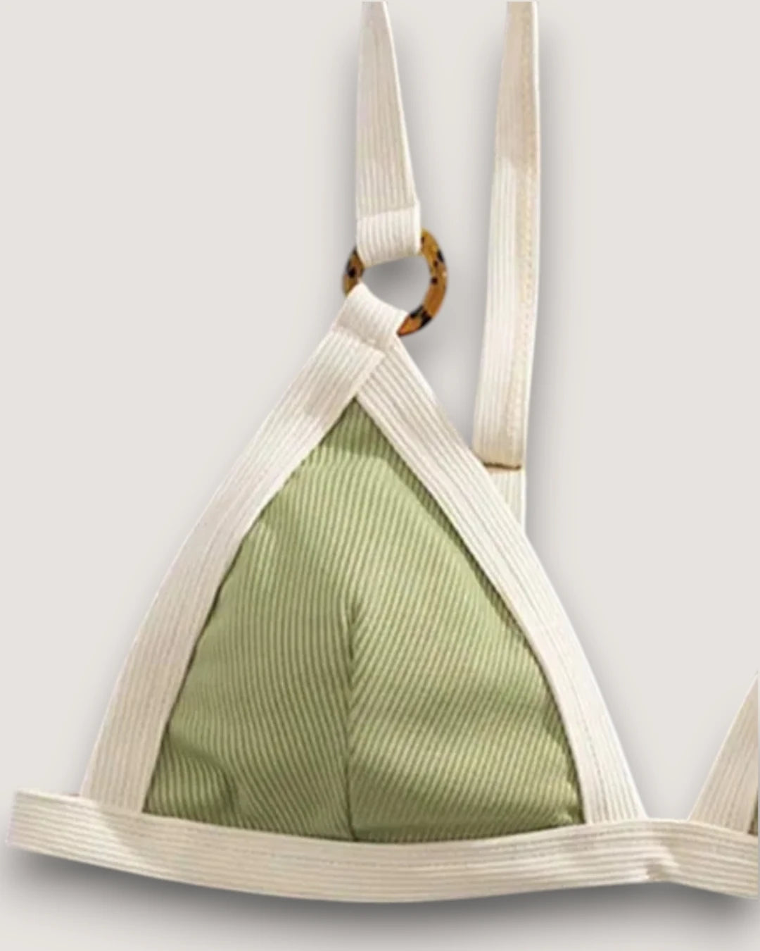 High-Cut Ribbed Ring Bikini Set - Voldara