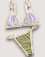 High-Cut Ribbed Ring Bikini Set - Voldara