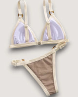 High-Cut Ribbed Ring Bikini Set - Voldara