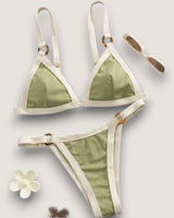 High-Cut Ribbed Ring Bikini Set - Voldara