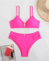 Regular-Waisted Padded Bikini Set - Voldara