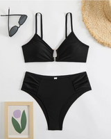 Regular-Waisted Padded Bikini Set - Voldara