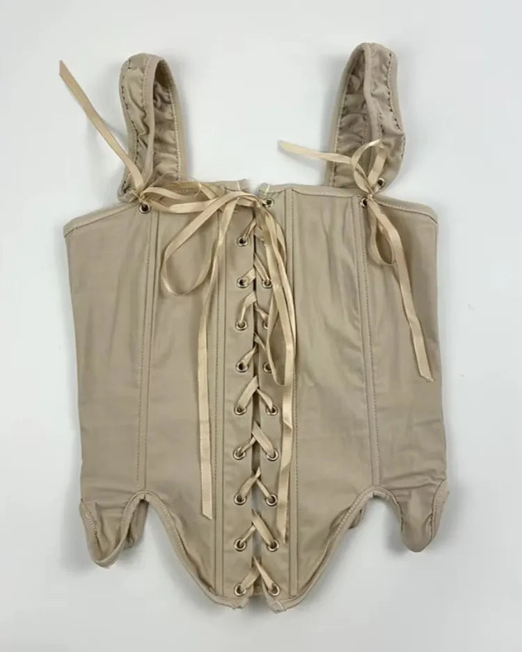 Lace-Up Corset Top - Voldara